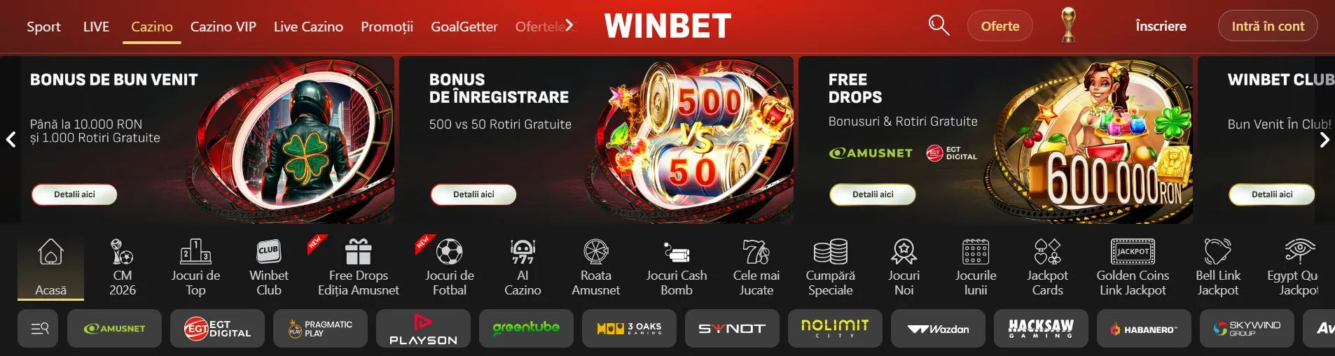cel mai bun cazino online din România Winbet